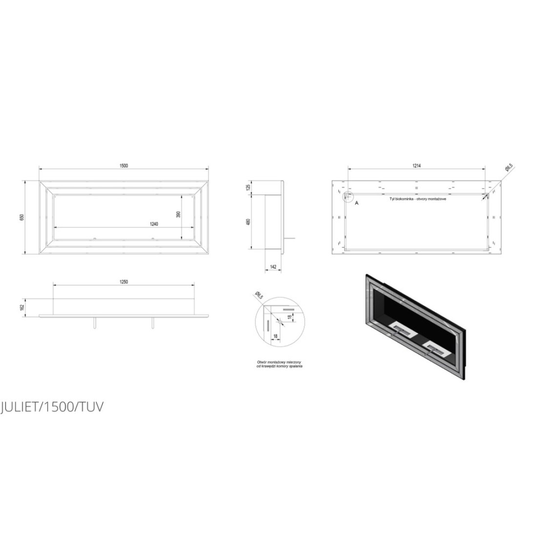 Біокамін KRATKI JULIET 1500
