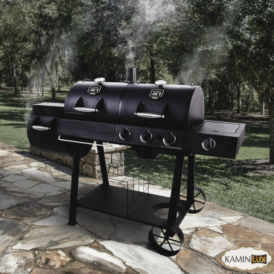 Комбінований гриль-коптильня Oklahoma Joe’s Longhorn Combo Charcoal/Gas Smoker & Grill