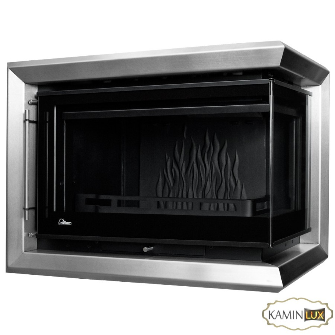 Рама для каміна UNIFLAM 850 PRESTIGE кутова нержавійка