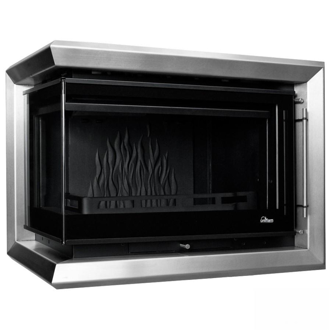 Рама для каміна UNIFLAM 850 PRESTIGE кутова нержавійка