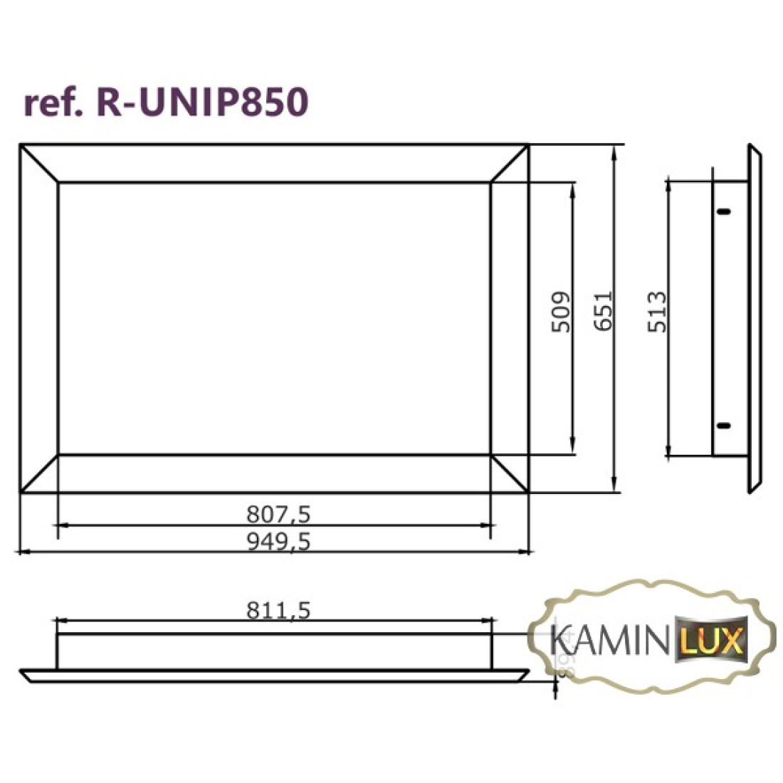 Рама для каміна UNIFLAM 850 PRESTIGE
