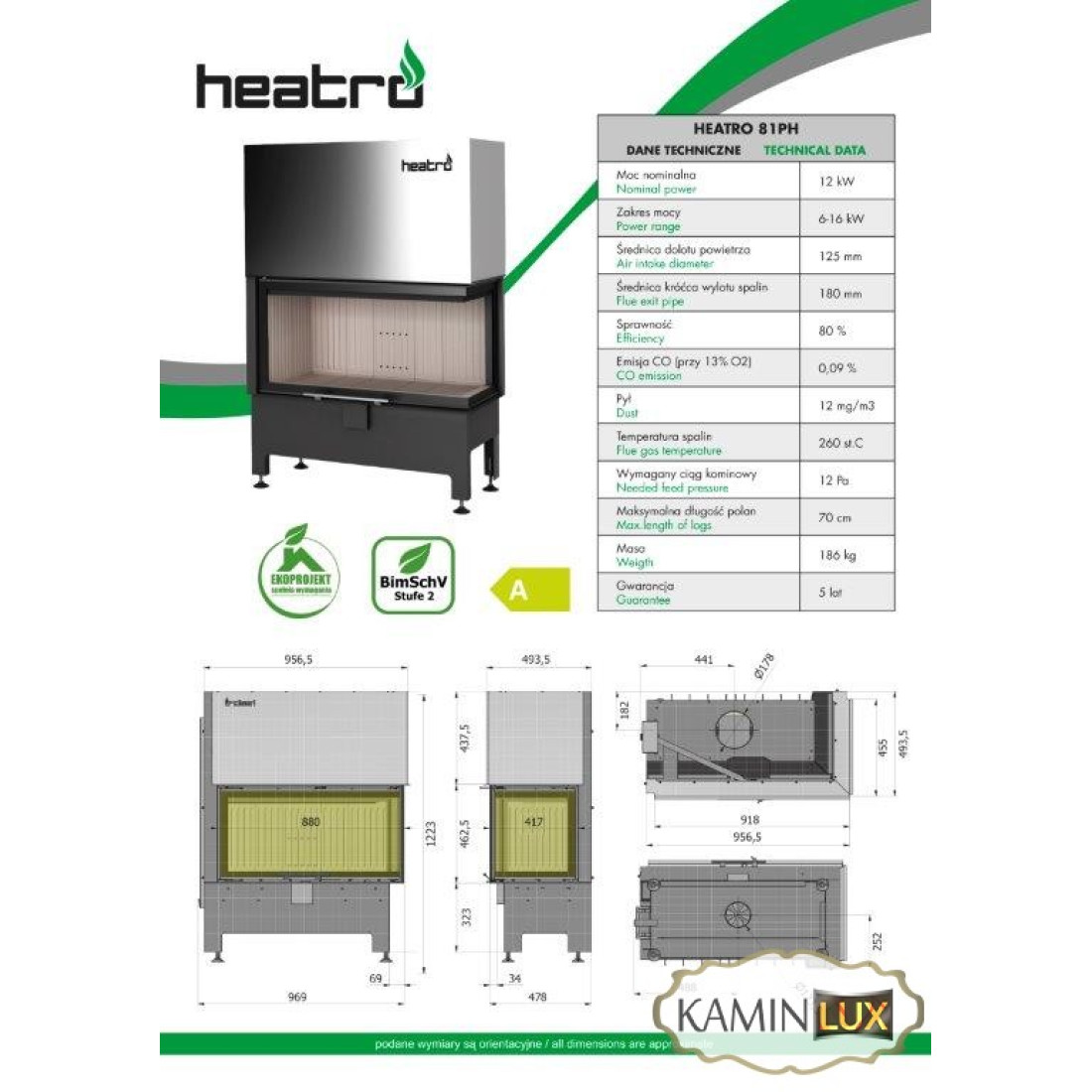 Камінна топка Heatro 81 PH