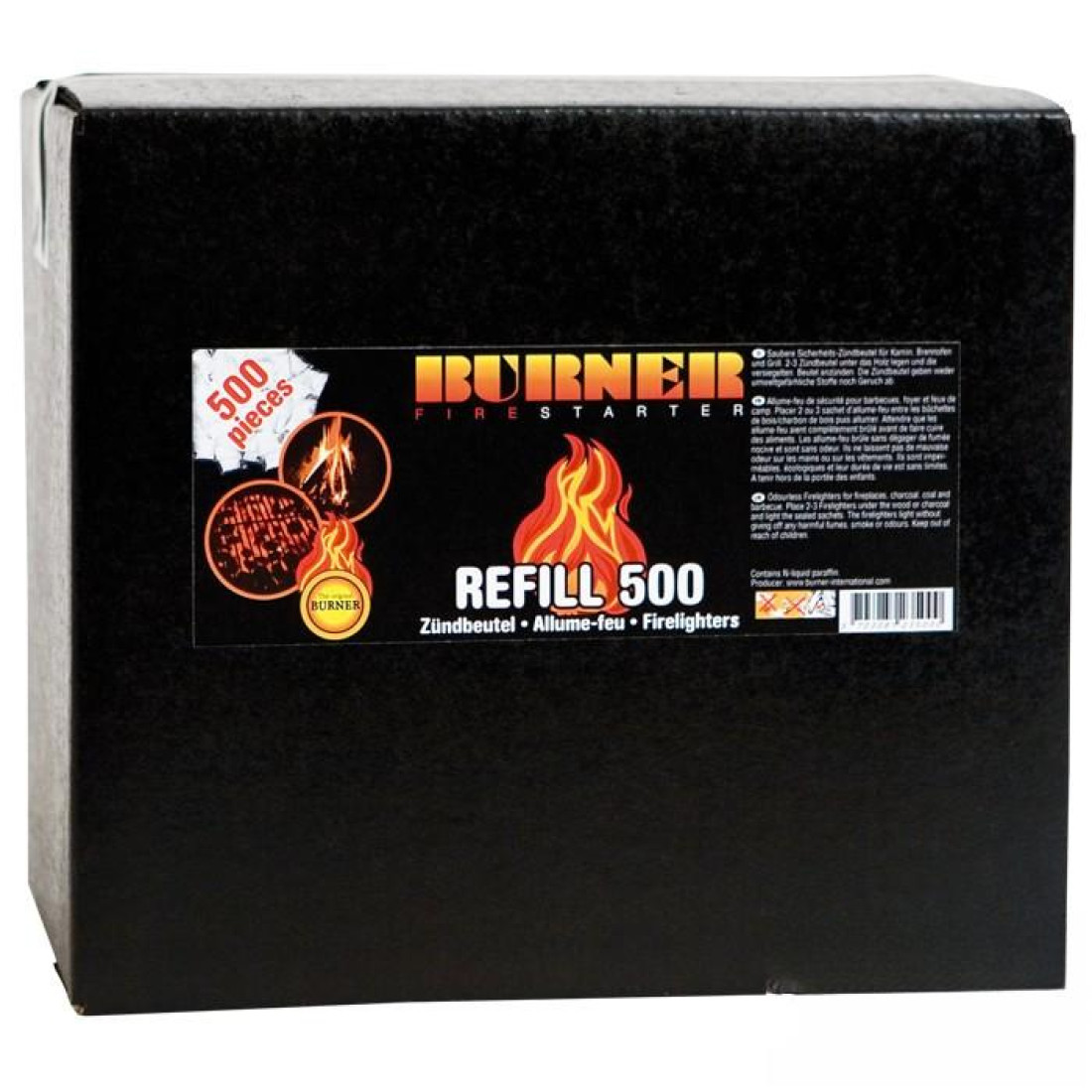 Разжигатель для огня BURNER коробка 500 шт.