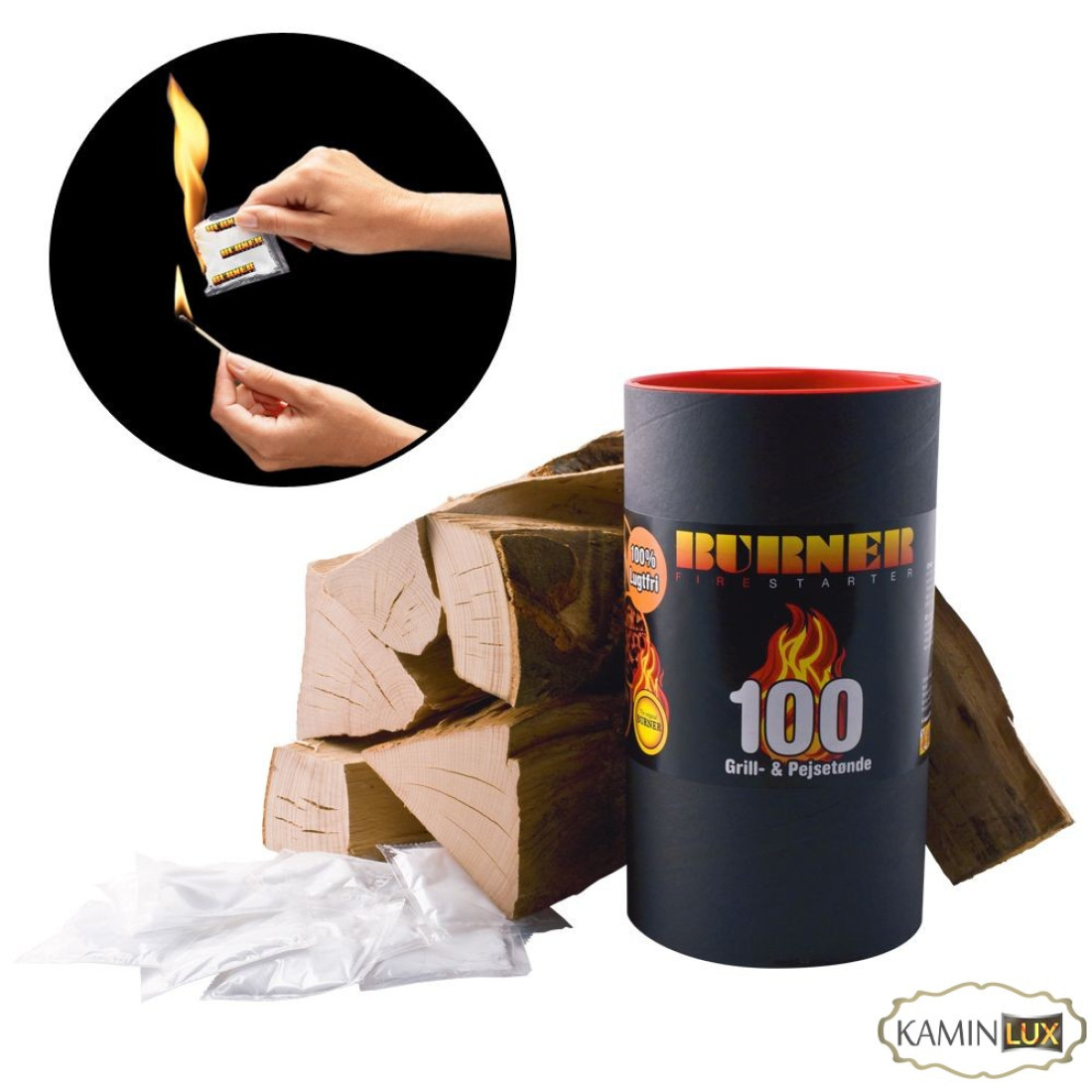 Разжигатель огня BURNER туба 100 шт.