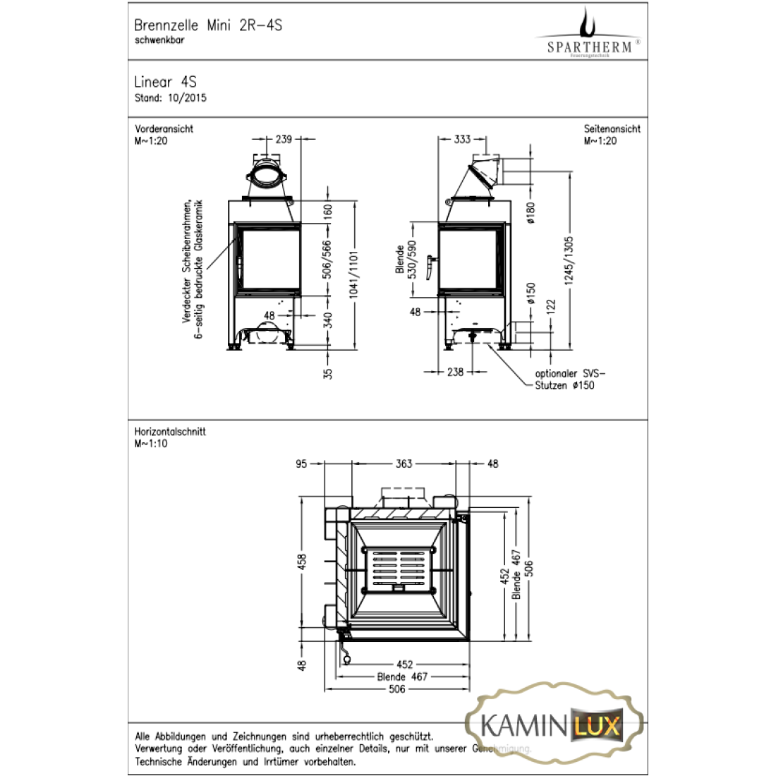Каминная топка Spartherm Mini 2R