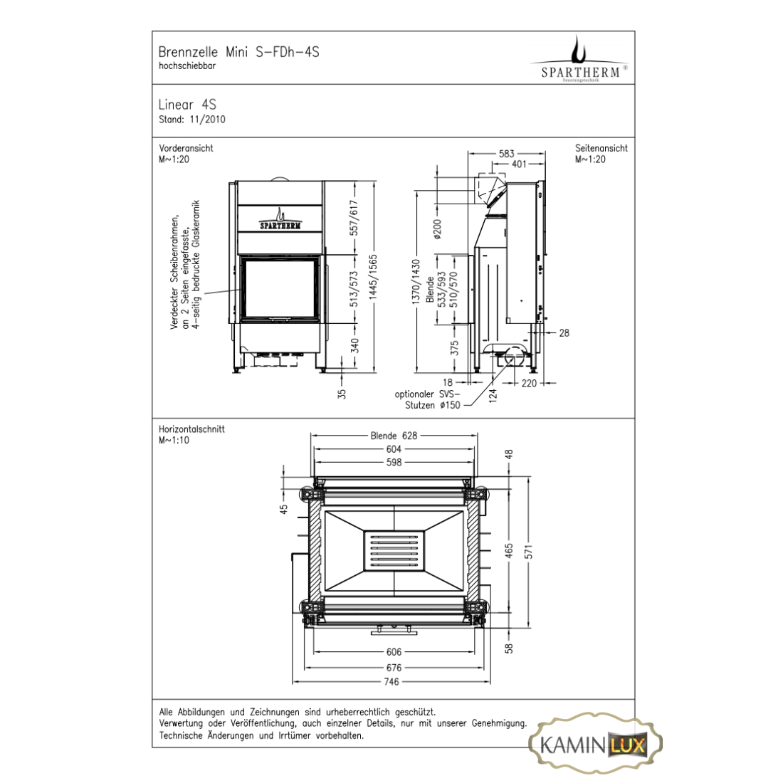 Камінна топка Spartherm Mini S-FDh