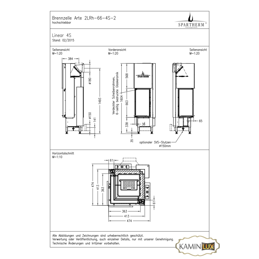 Камінна топка Spartherm Arte 2LRh-66