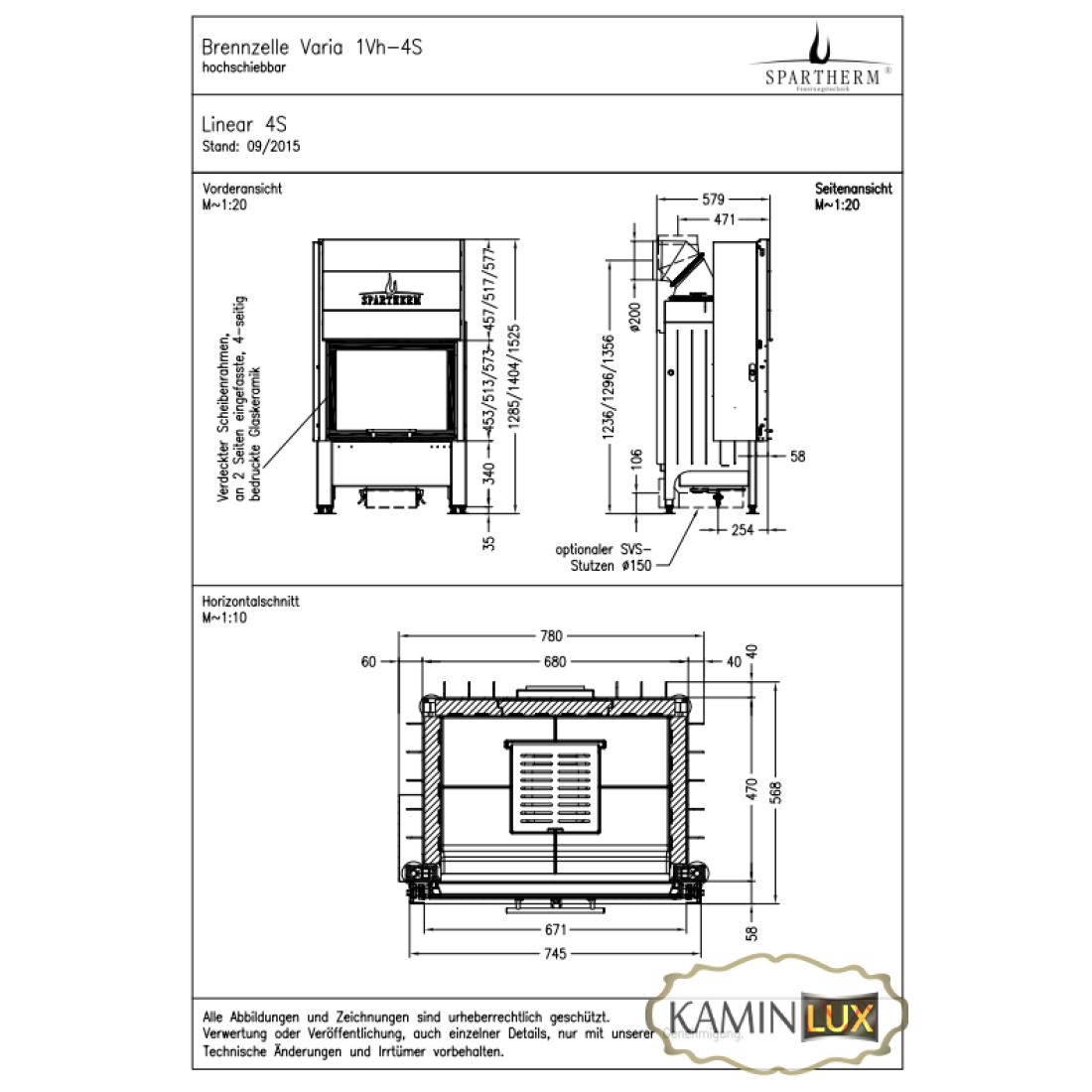 Каминная топка Spartherm Varia 1Vh