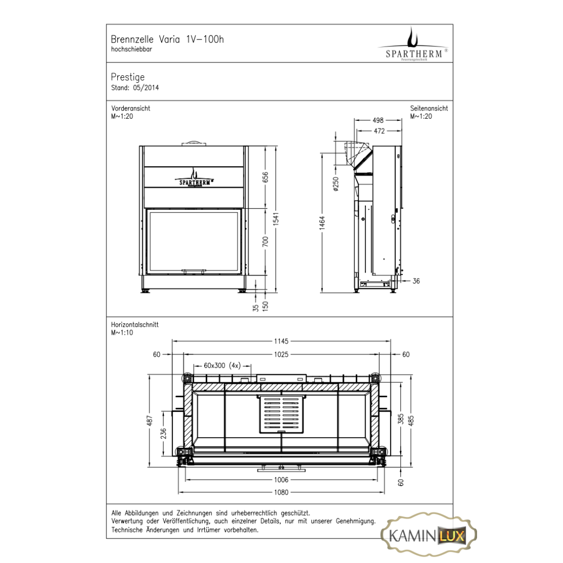 Камінна топка Spartherm Varia 1V-100h