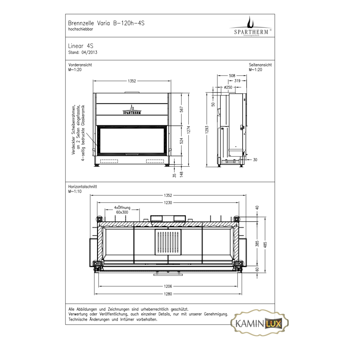 Каминная топка Spartherm Varia B-120h