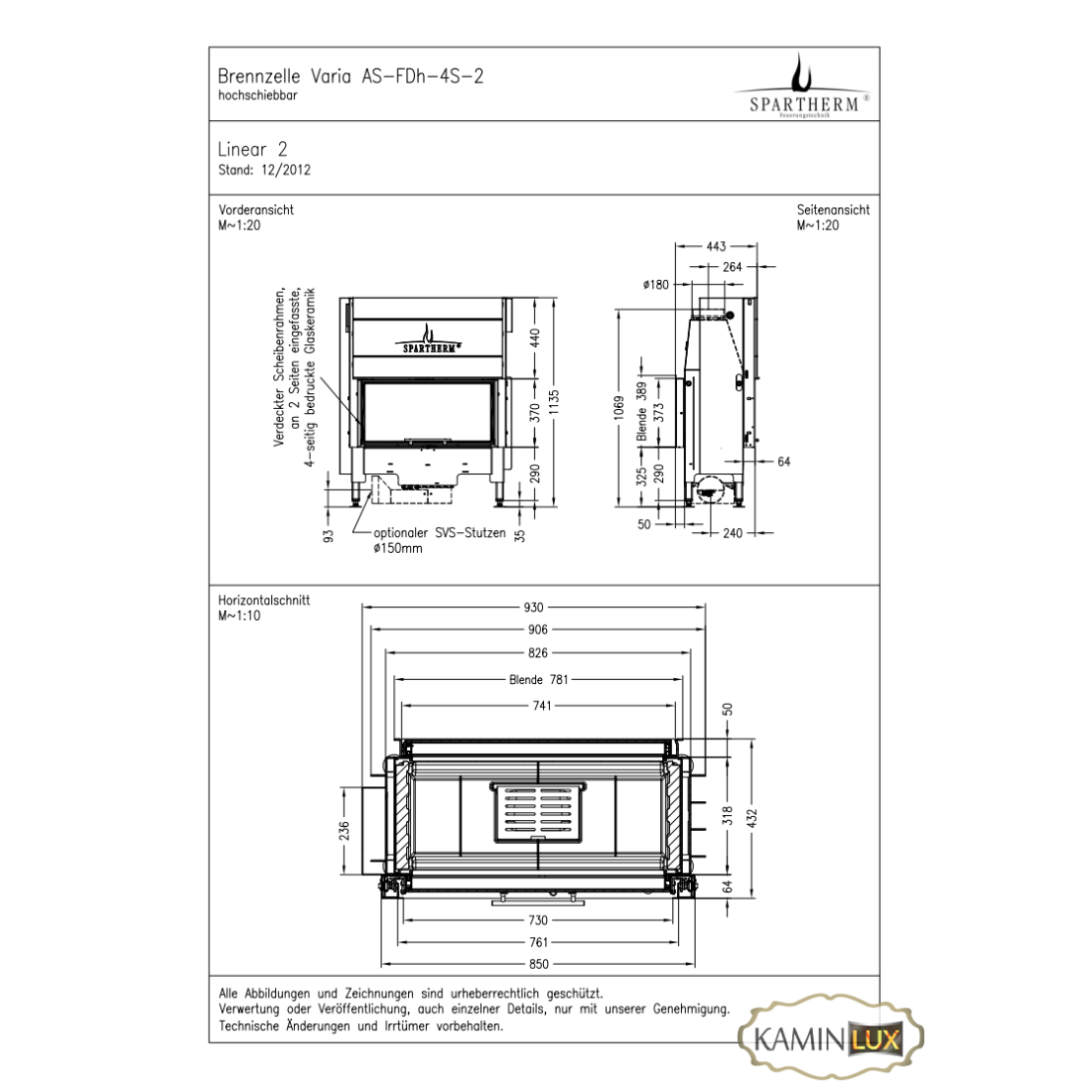 Каминная топка Spartherm Varia AS-FDh