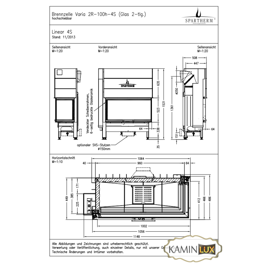 Камінна топка Spartherm Varia 2R-100h