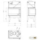 Каминная топка UNIFLAM 860 DURO левое стекло