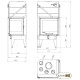 Каминная топка UNIFLAM 660 DURO правое стекло гильотина
