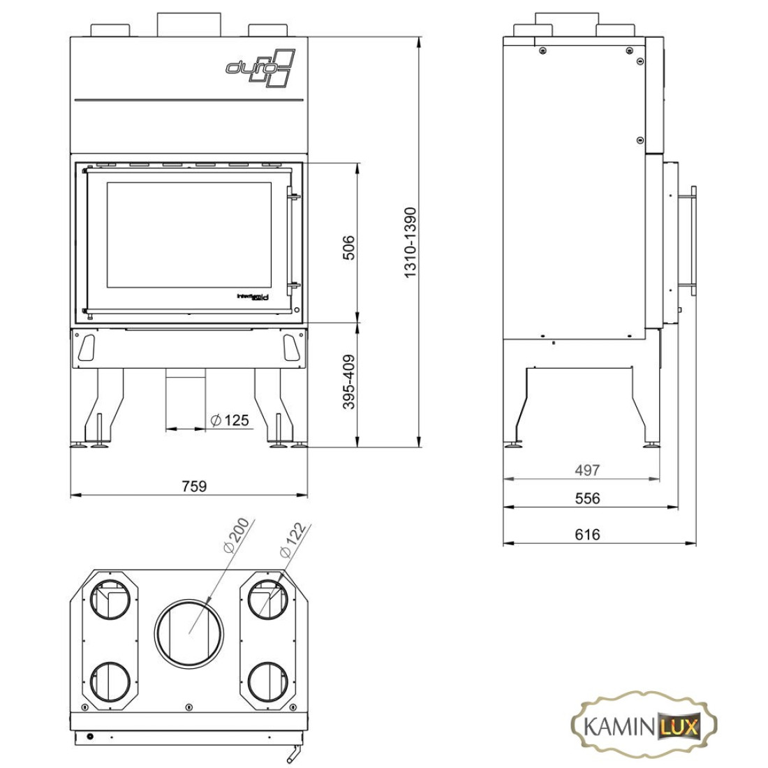 Камінна топка UNIFLAM 760 DURO