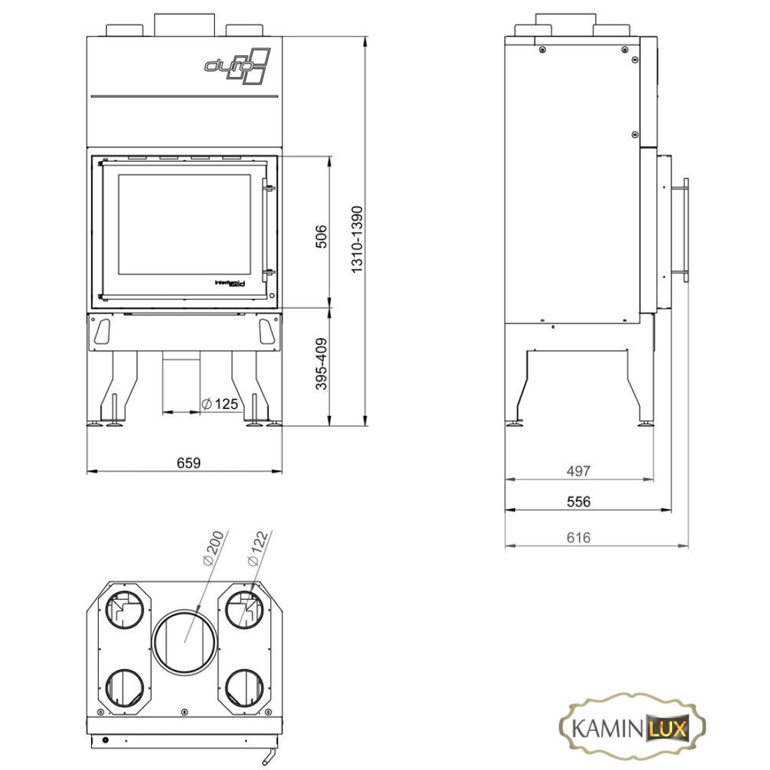 Каминная топка UNIFLAM 660 DURO