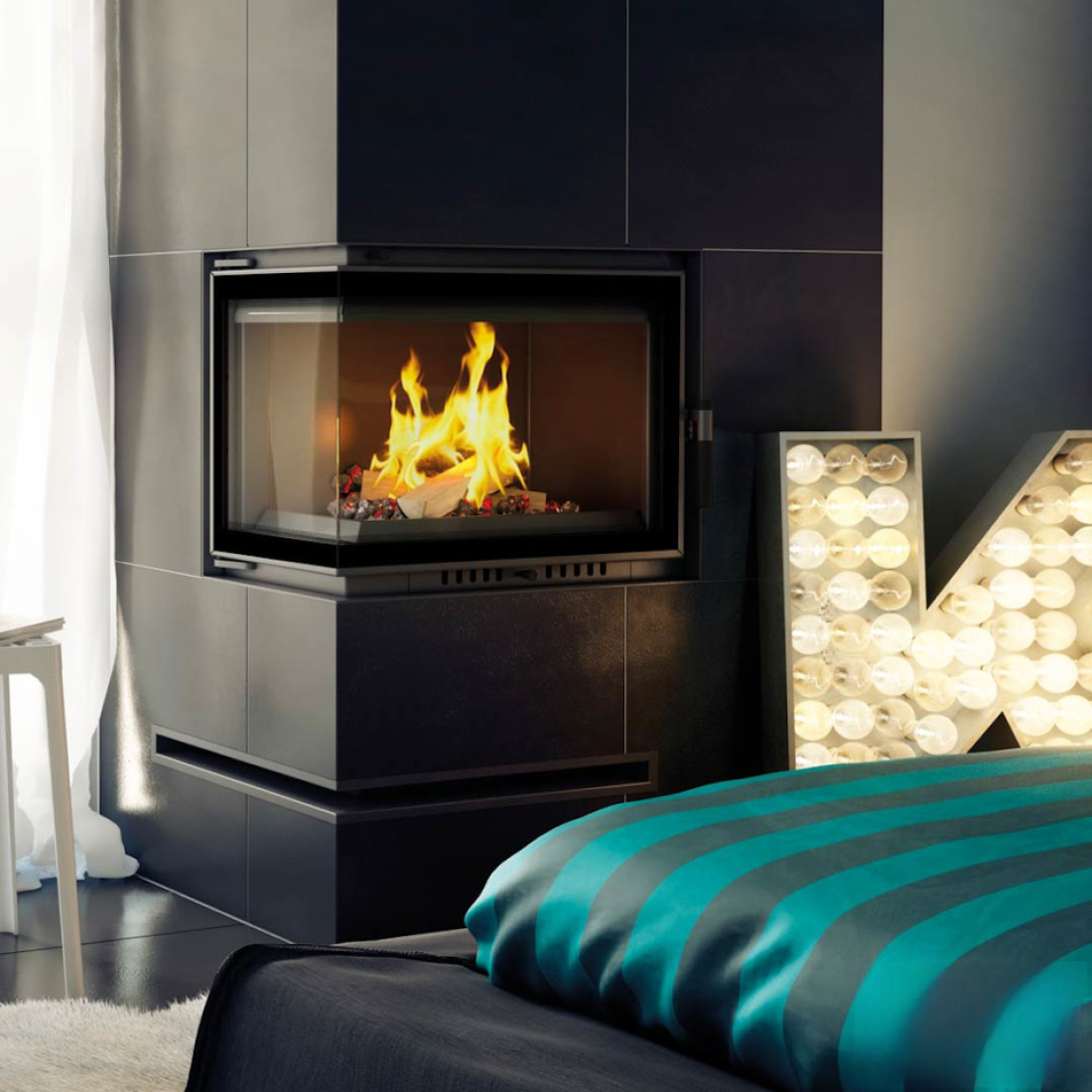 Каминная топка KRATKI MAJA 12 левая BS DECO