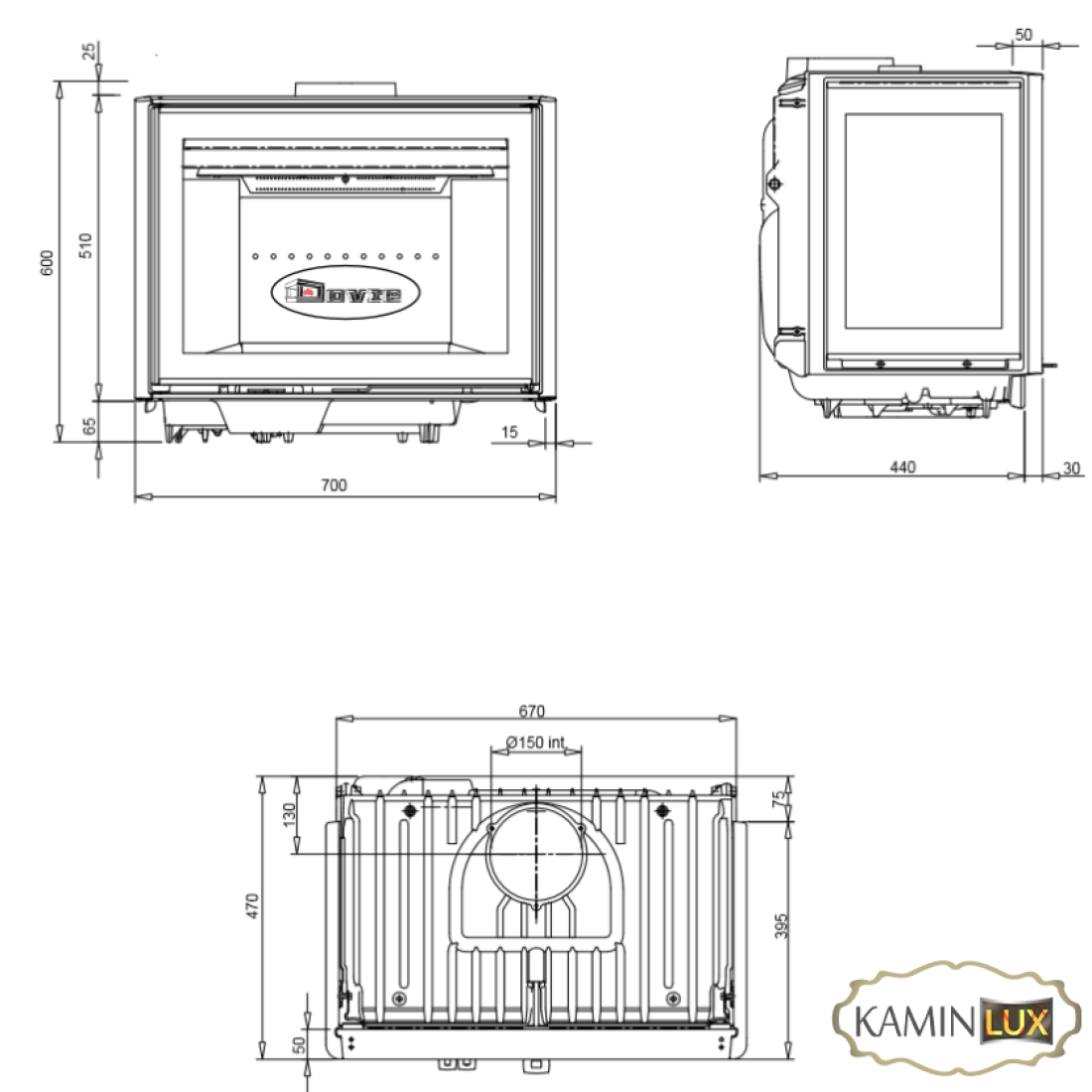 Каминная топка Dovre 2575CBS1