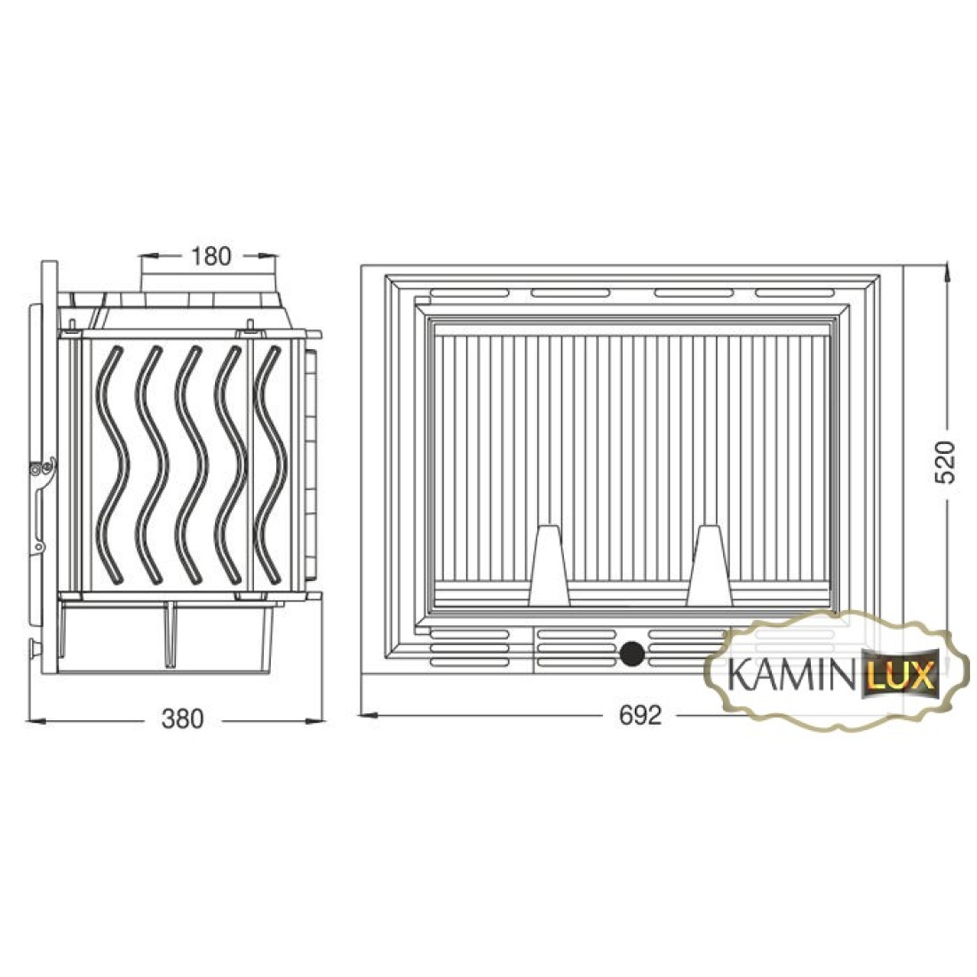 Каминная топка UNIFLAM 700 KASETA PL