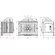 Камінна топка INVICTA 700 SELENIC ліва з шибером