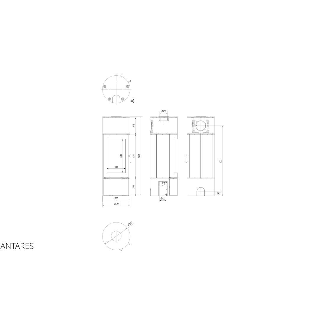 Сталева піч Kratki ANTARES 10