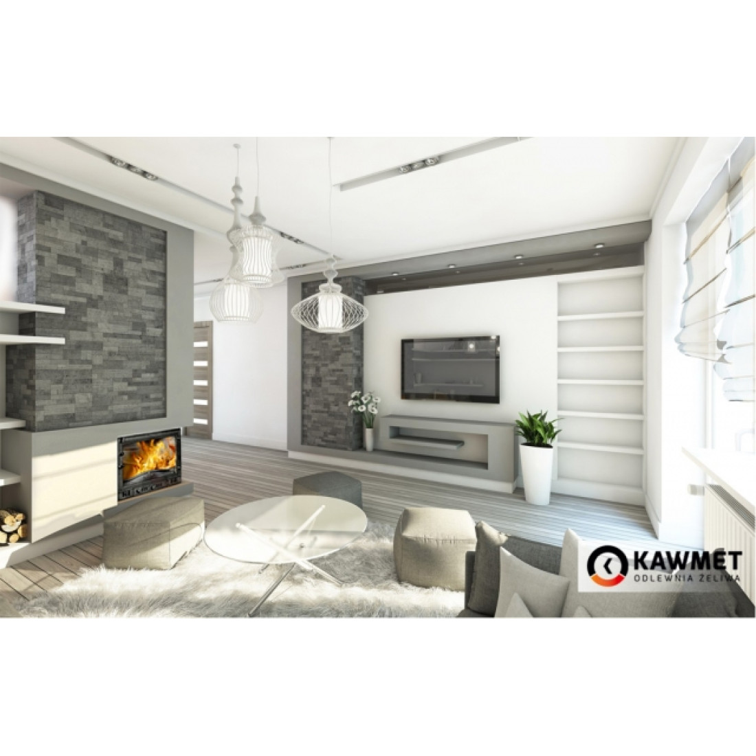 Камінна топка KAWMET W4 ліве бокове скло (14.5 kW)