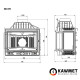 Каминная топка KAWMET W4 с левым боковым стеклом (14.5 kW)
