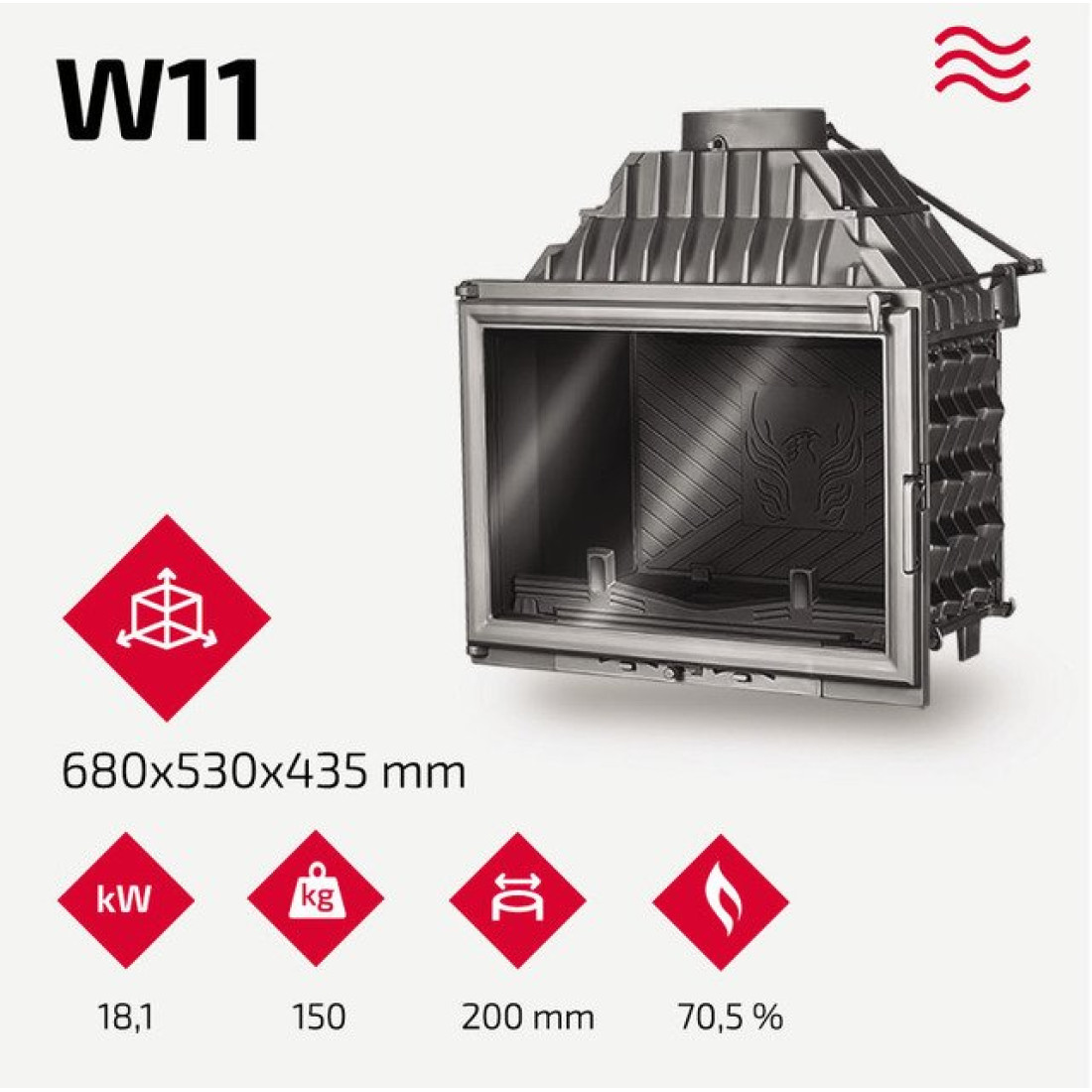 Каминная топка KAWMET W11 (18,1 kW)