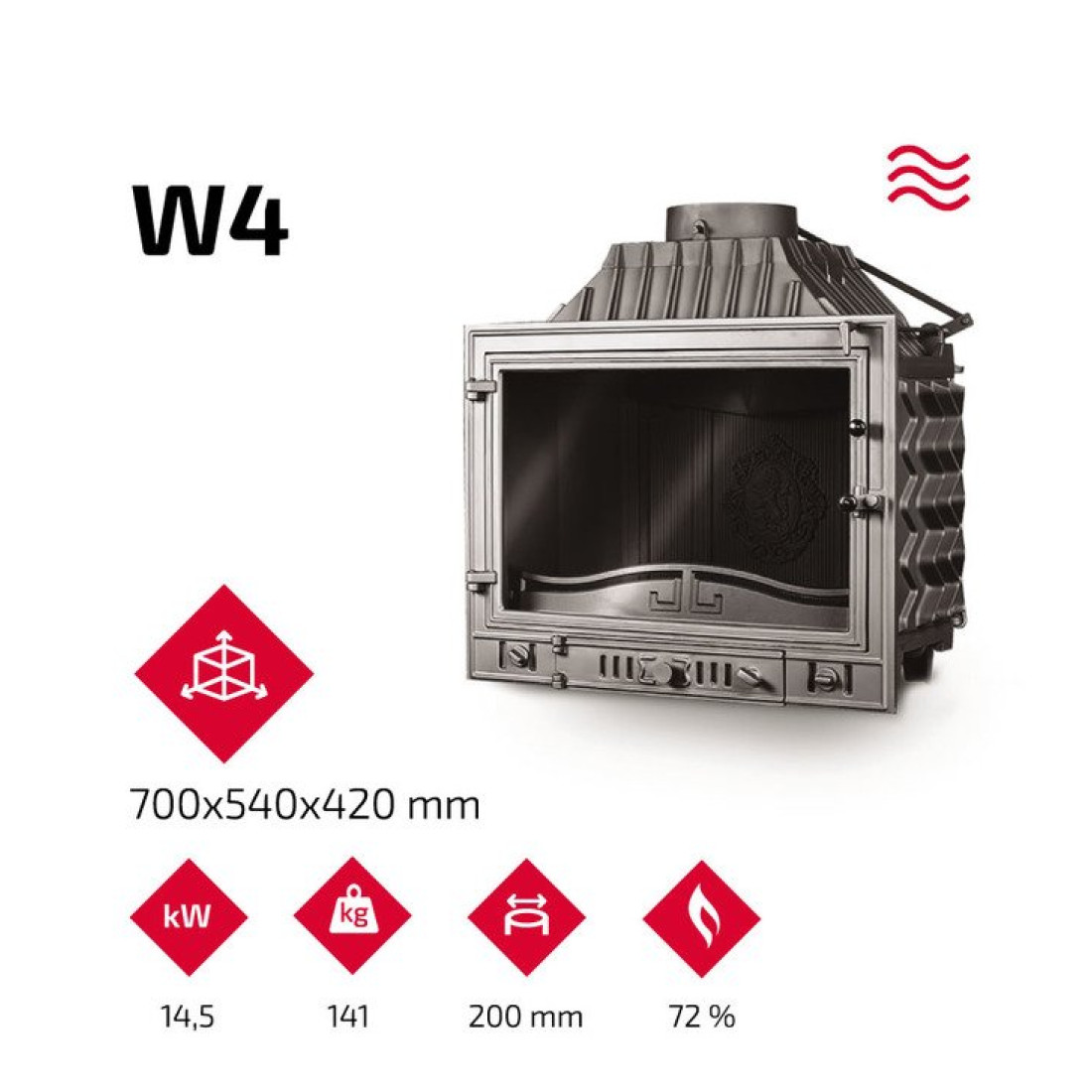 Каминная топка KAWMET W4 (14,5 kW)