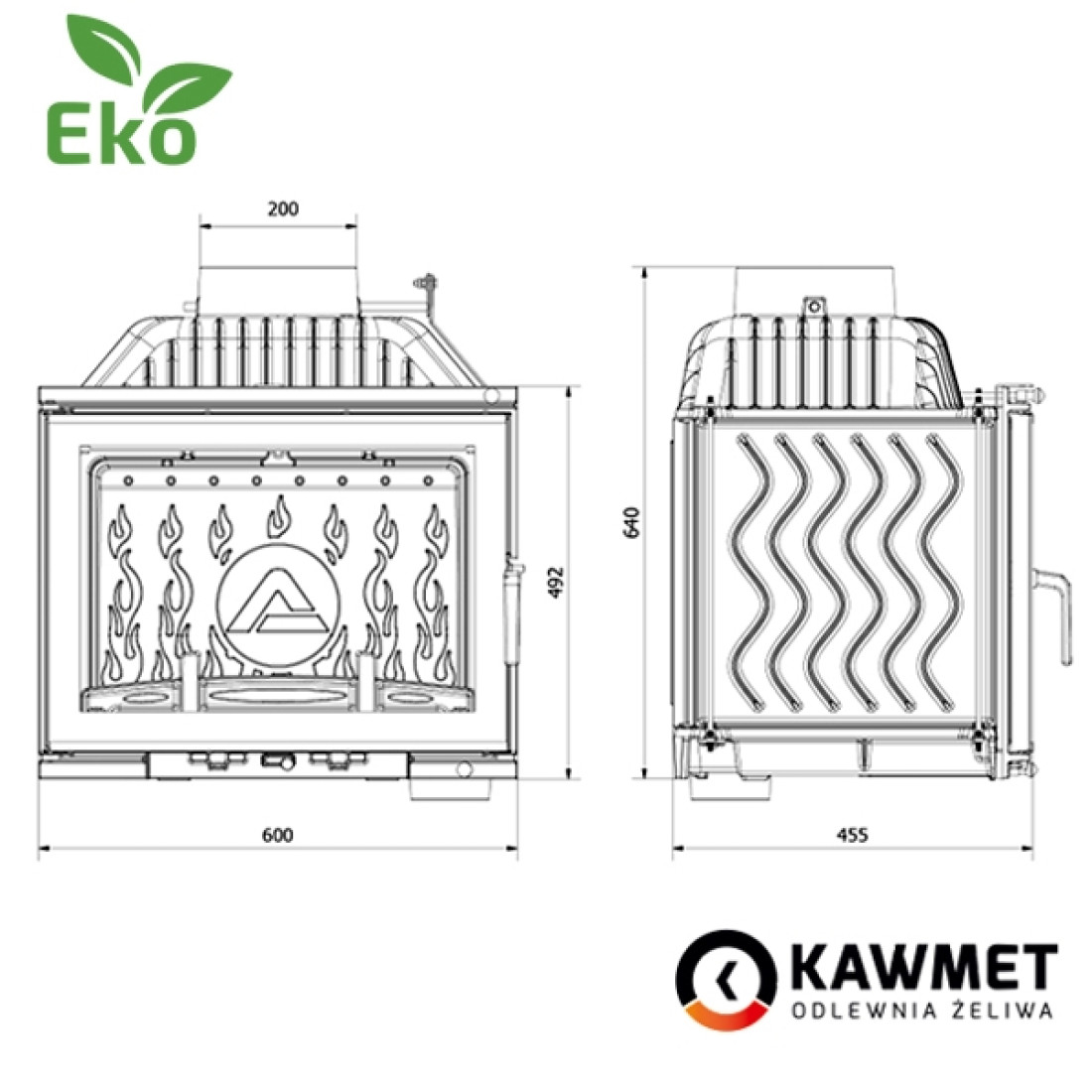 Каминная топка KAWMET W17 (12.3 kW) EСO