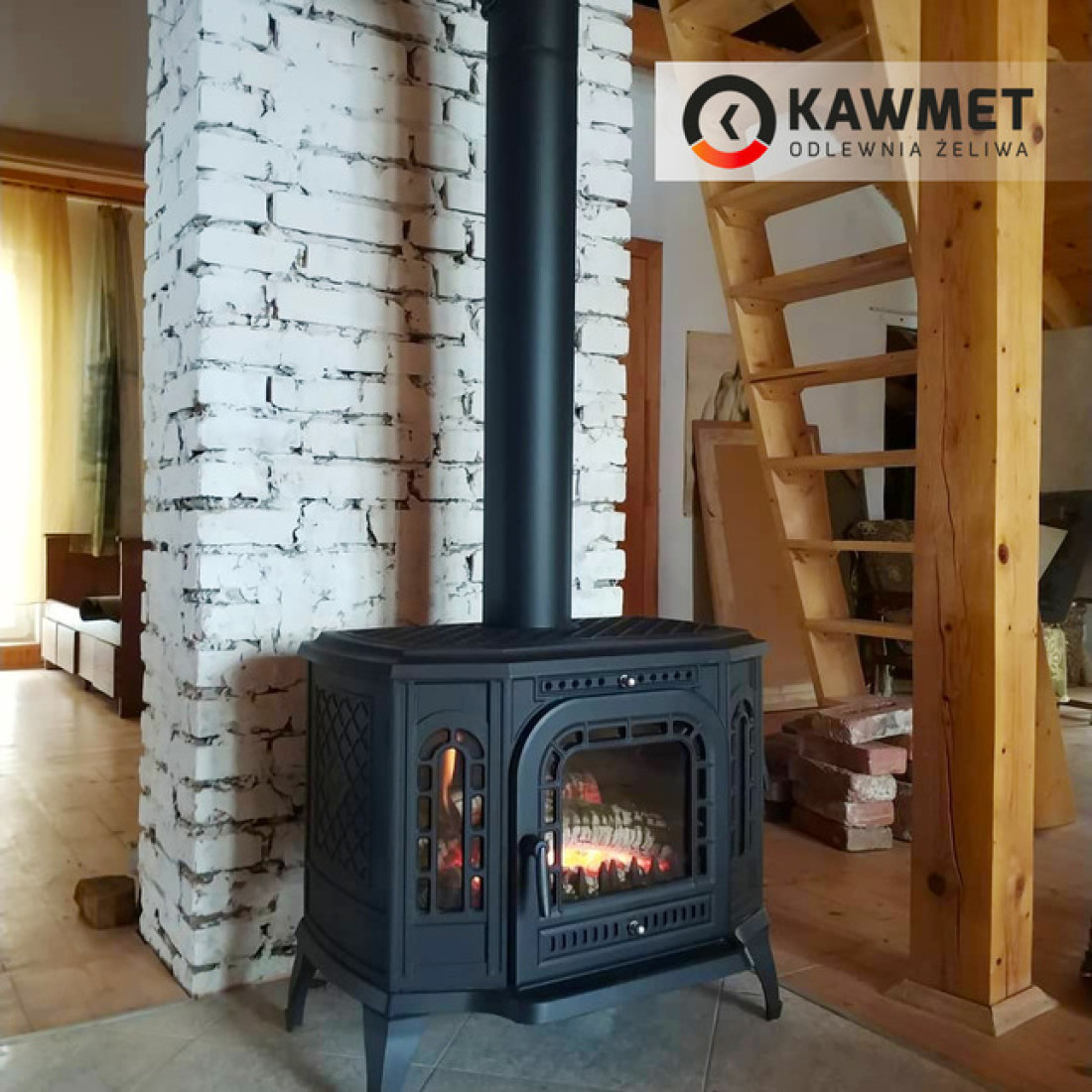 Чавунна піч KAWMET P7 PB (10.5 kW) ECO
