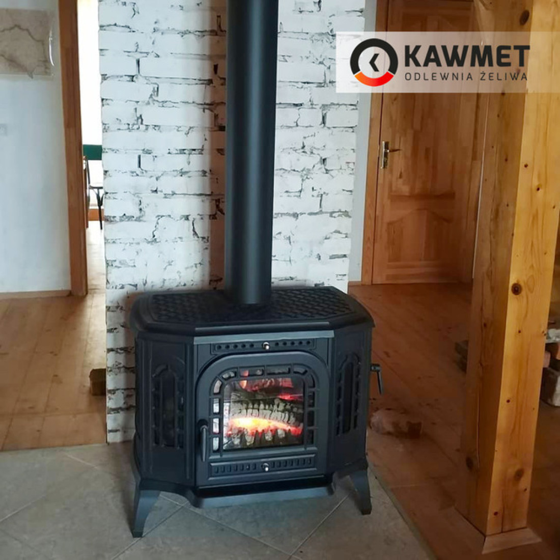 Чугунная печь KAWMET P7 PB (10.5 kW) ECO