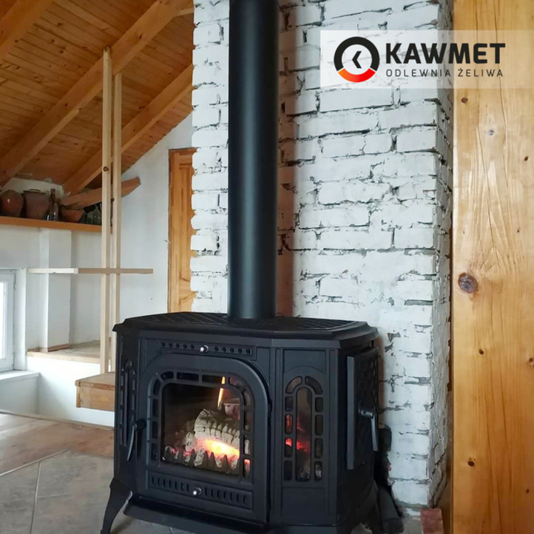 Чугунная печь KAWMET P7 LB (10.5 kW) ECO
