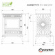 Чугунная печь KAWMET P3 (7.4 kW) ECO
