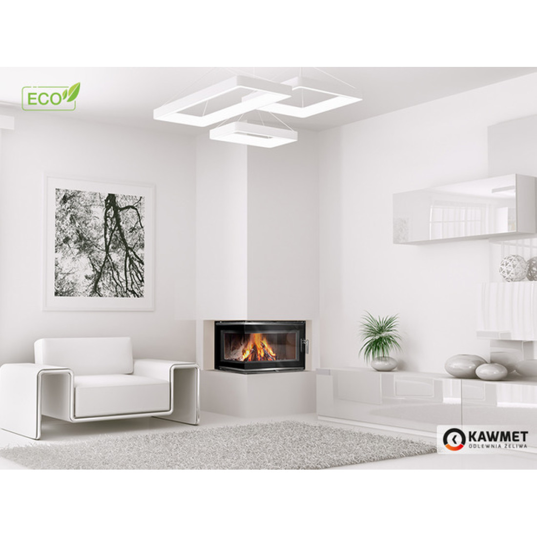 Камінна топка KAWMET W16 LB (13.5 kW) ECO