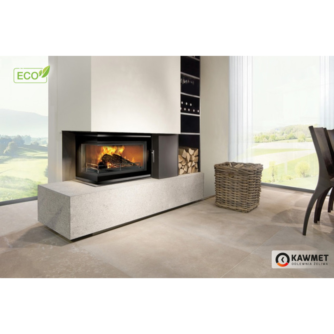 Камінна топка KAWMET W16 LB (13.5 kW) ECO