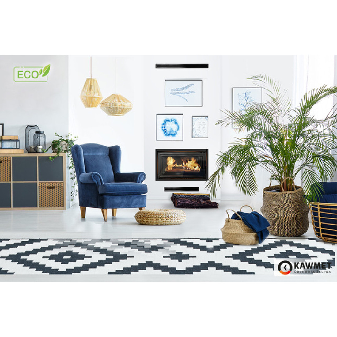 Камінна топка KAWMET W15 (16.3 kW) ECO