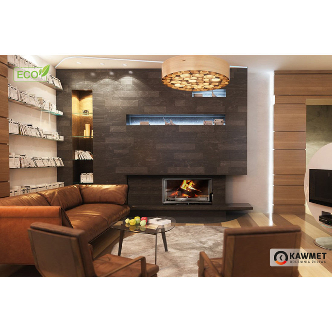 Камінна топка KAWMET W15 (16.3 kW) ECO