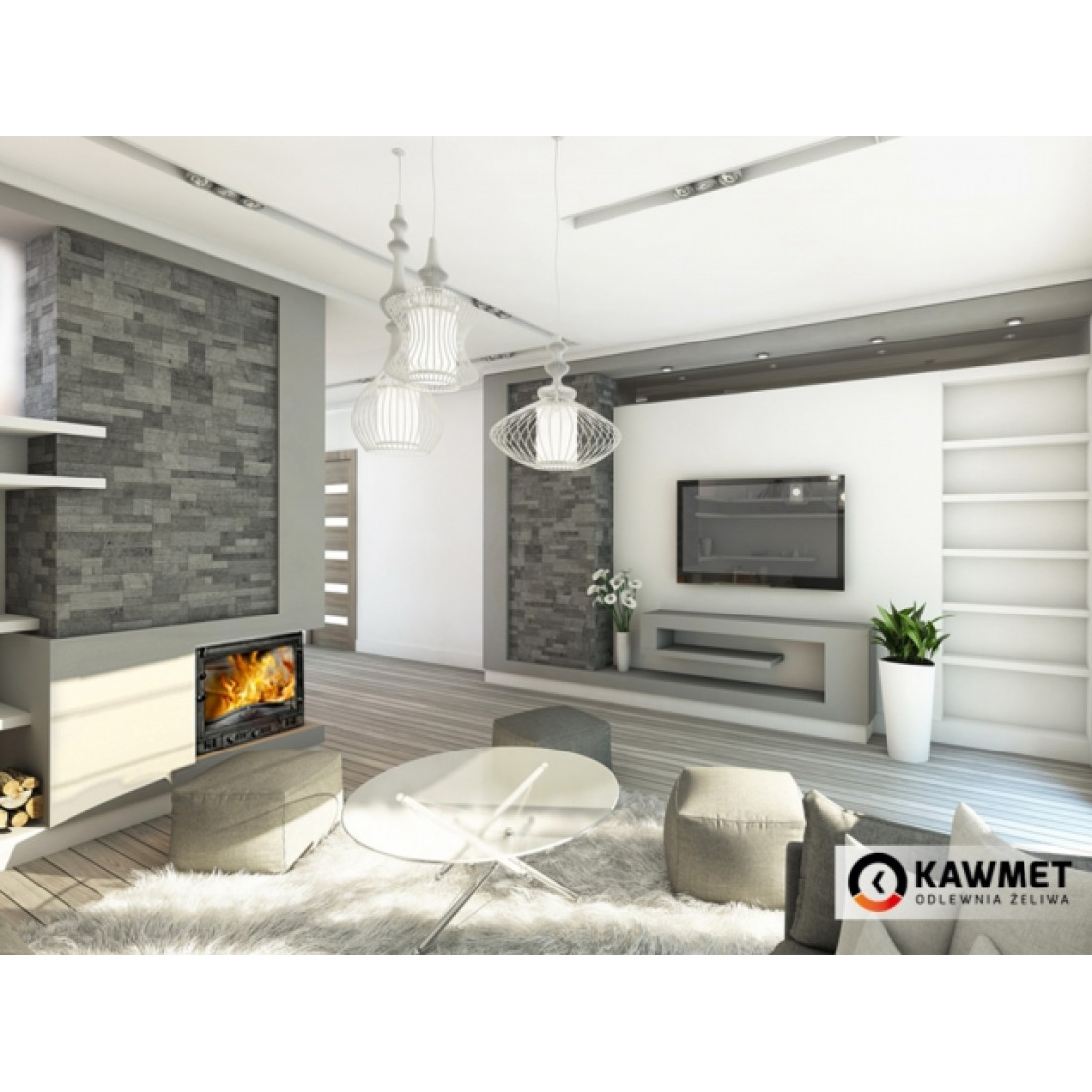 Камінна топка KAWMET W3 праве бокове скло (16.7 kW)