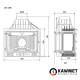 Камінна топка KAWMET W3 трьохстороння (16.7 kW)