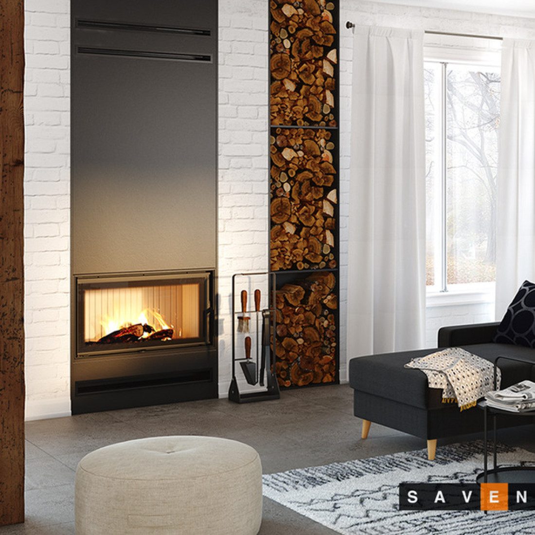 Камінна топка SAVEN Energy 90х50 (19,0 kW) ECO