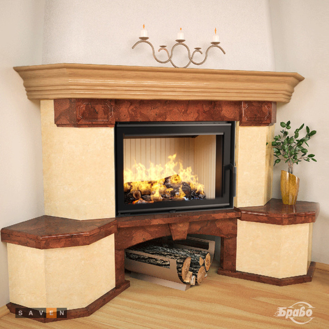 Камінна топка SAVEN Energy 70х50 (15,1 kW) ECO