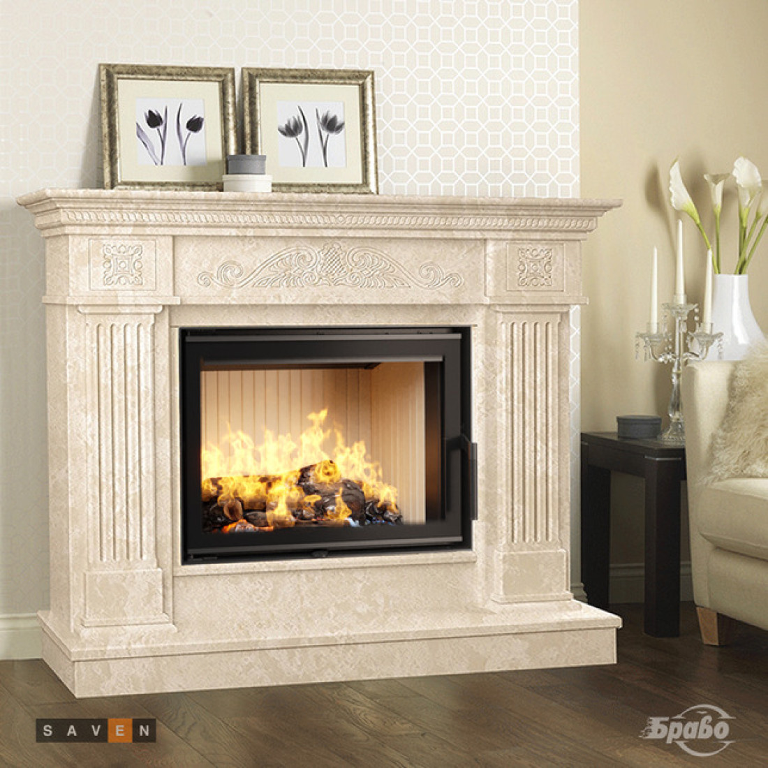 Каминная топка SAVEN Energy 70х50 (15,1 kW) ECO
