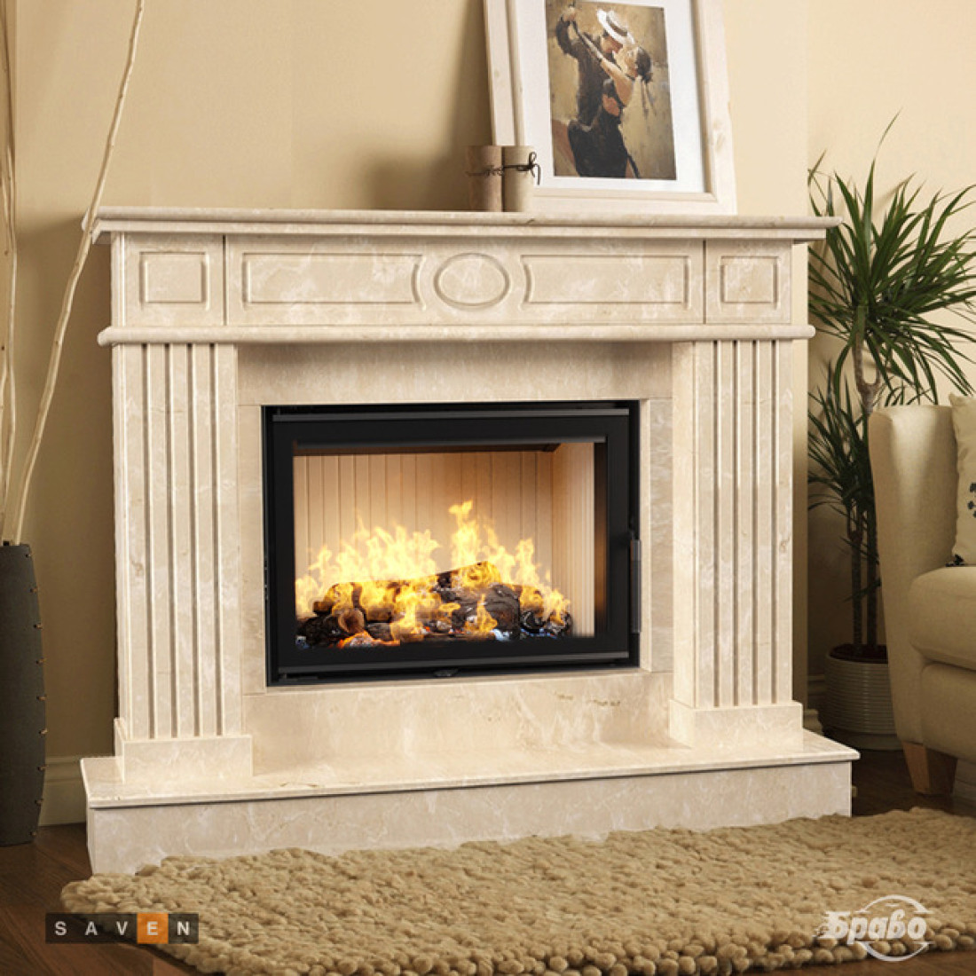 Каминная топка SAVEN Energy 70х50 (15,1 kW) ECO