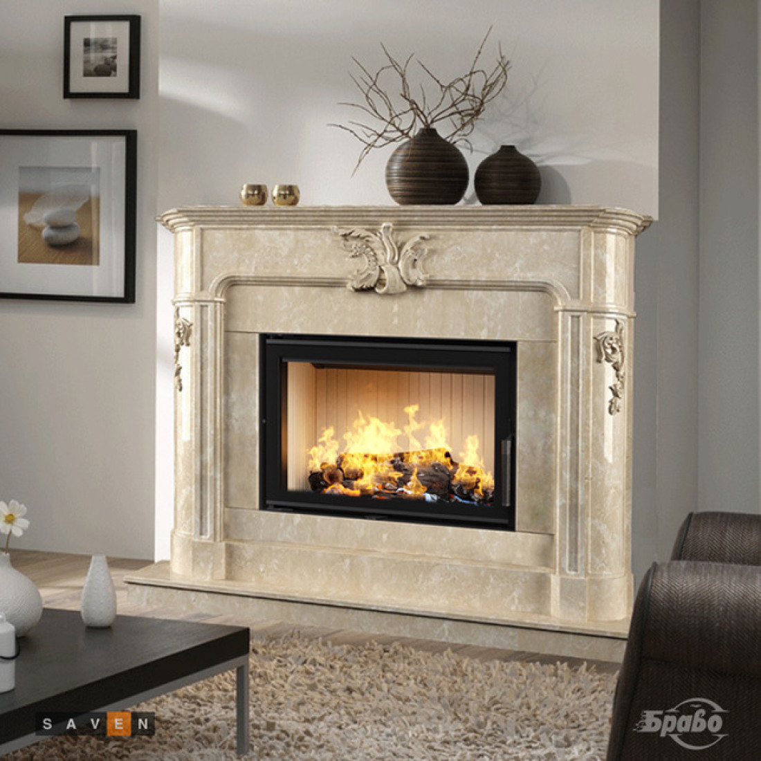 Каминная топка SAVEN Energy 70х50 (15,1 kW) ECO