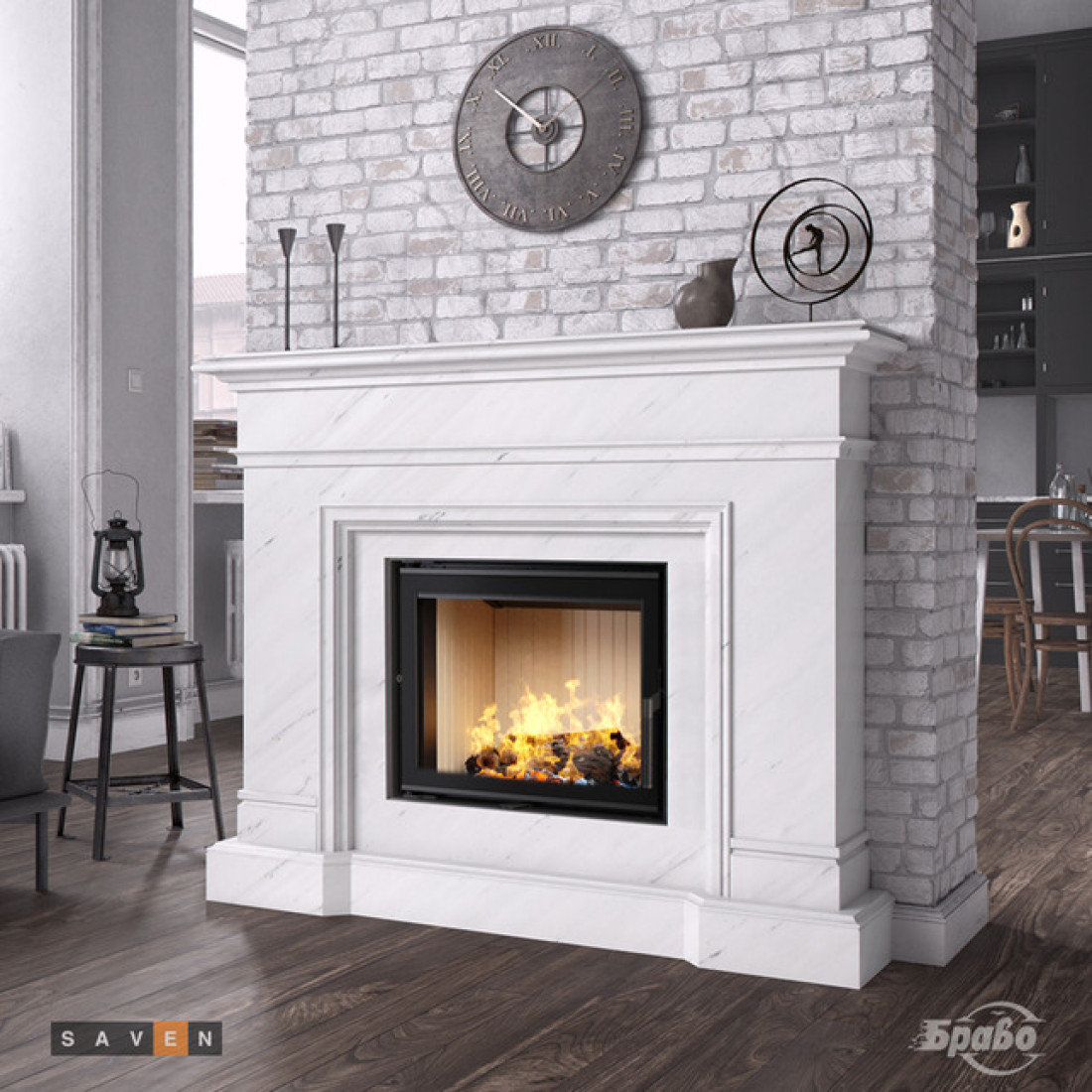 Каминная топка SAVEN Energy 60х50 (14,5 kW) ECO