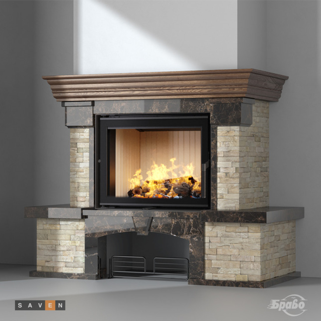 Каминная топка SAVEN Energy 60х50 (14,5 kW) ECO