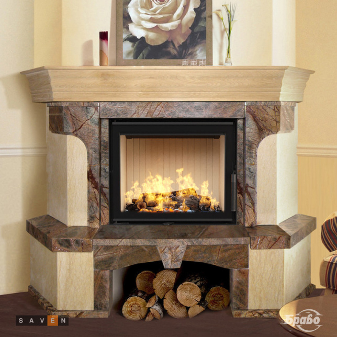Камінна топка SAVEN Energy 60х50 (14,5 kW) ECO