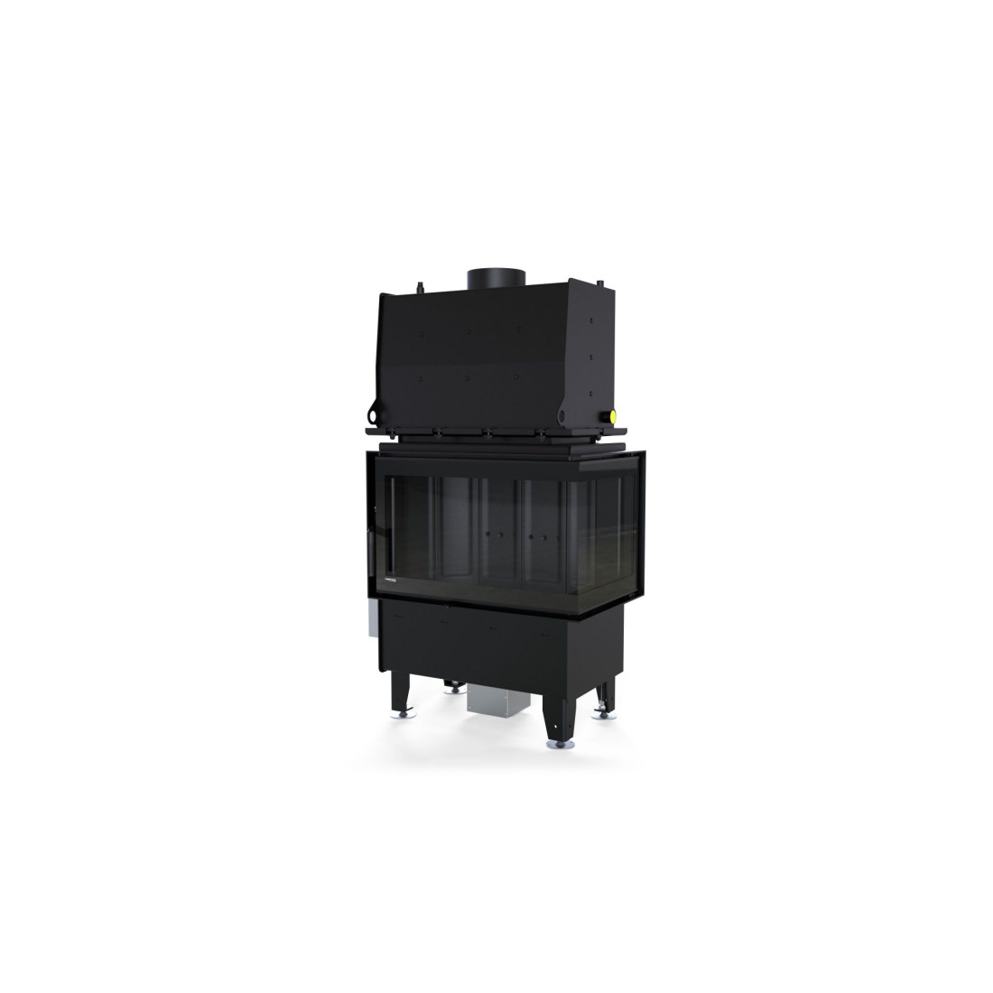 Каминная топка с водяным контуром DEFRO HOME RIVA SM BP SHORT (черный шамот)