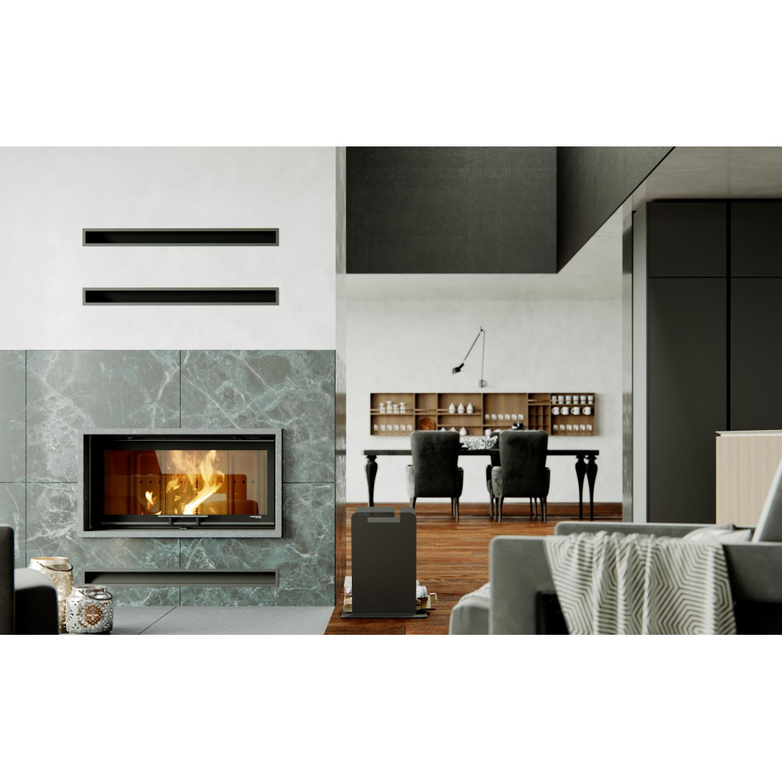Каминная топка с водяным контуром DEFRO HOME RIVA LA G